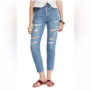 Free People Women's Blossom Rigid Distressed Skinny Jeans size 29